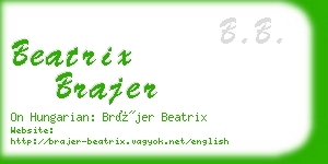 beatrix brajer business card